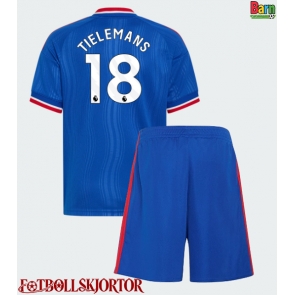 Manchester United Youri Tielemans #18 Borta Kläder Barn 2026-27 Kortärmad (+ Korta byxor)